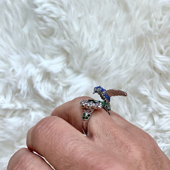 Hummingbird Ring Sterling Silver 925 - Picture 7 of 15